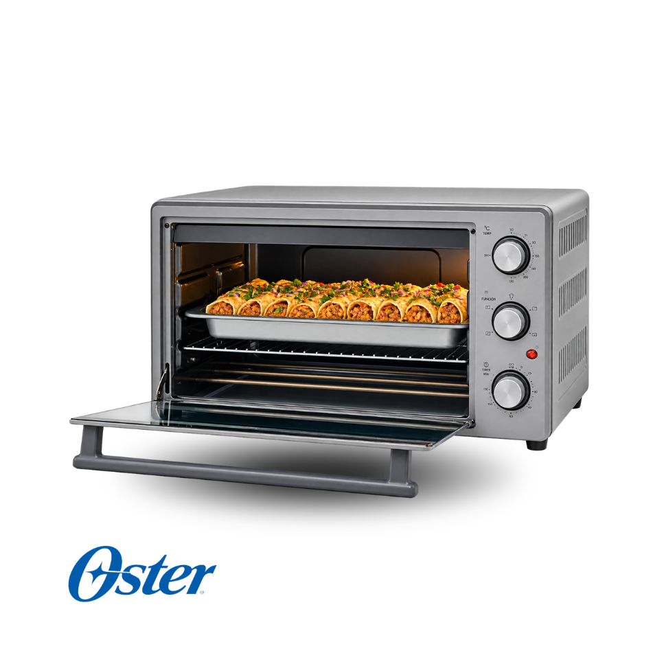 Horno Oster XL con Rostizador 60 L de Capacidad Color Gris TSSTTV60MNS-1MX