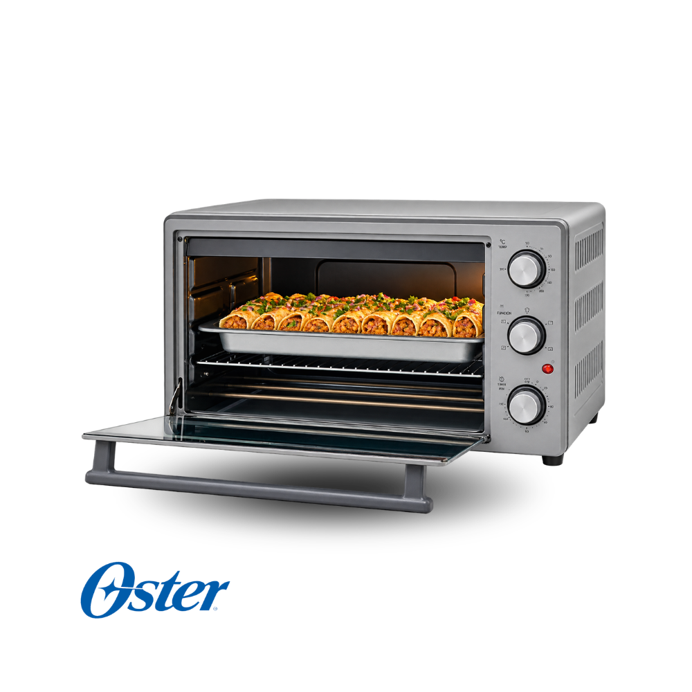 Horno Oster XL con Rostizador 60 L de Capacidad Color Gris TSSTTV60MNS-1MX