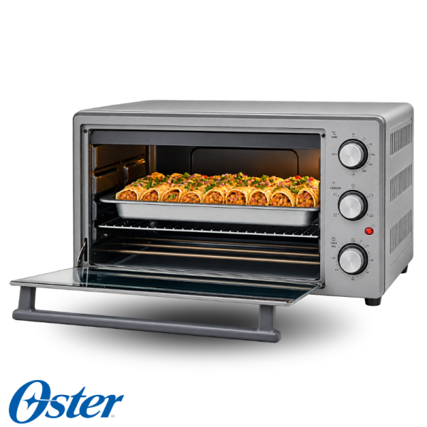Horno Oster XL con Rostizador 60 L de Capacidad Color Gris TSSTTV60MNS-1MX