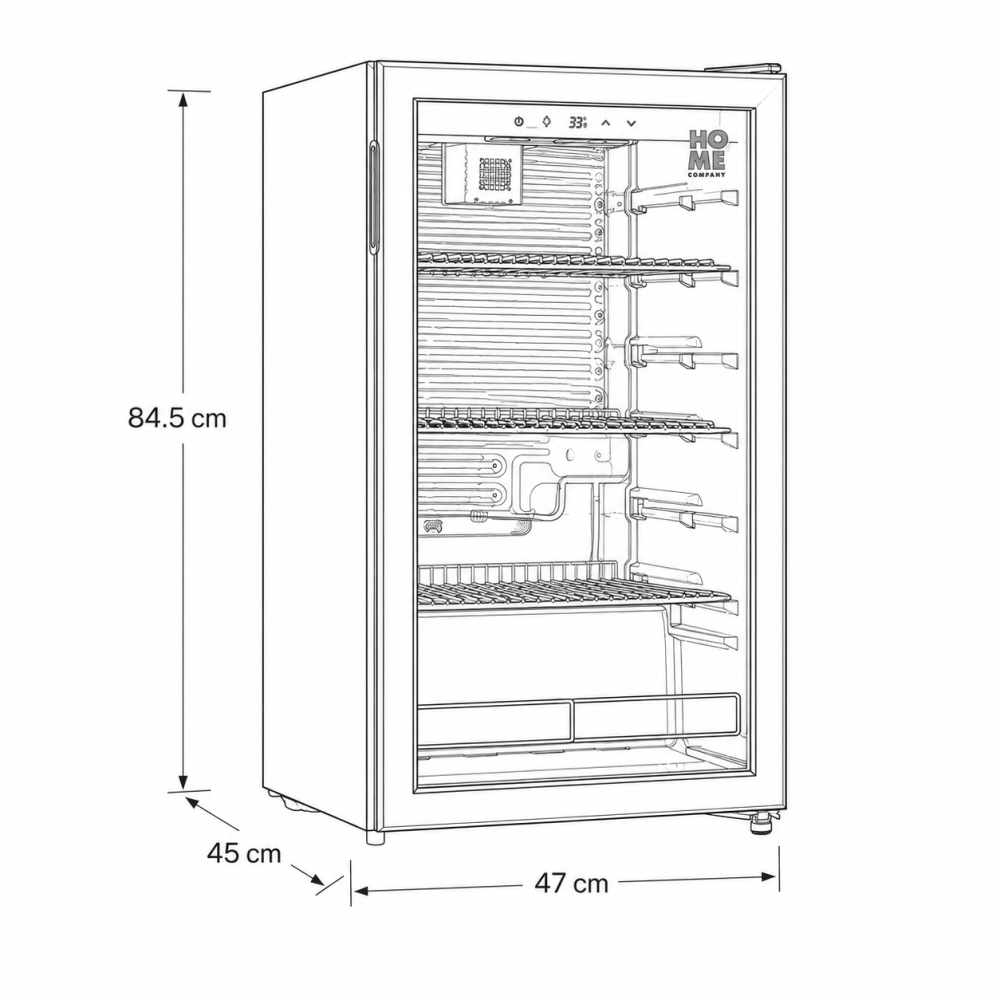 Vitrina Refrigeradora Home 87 Litros Vidrio Panorámico LC99