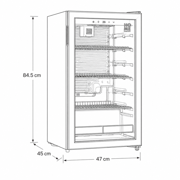 Vitrina Refrigeradora Home 87 Litros Vidrio Panorámico LC99