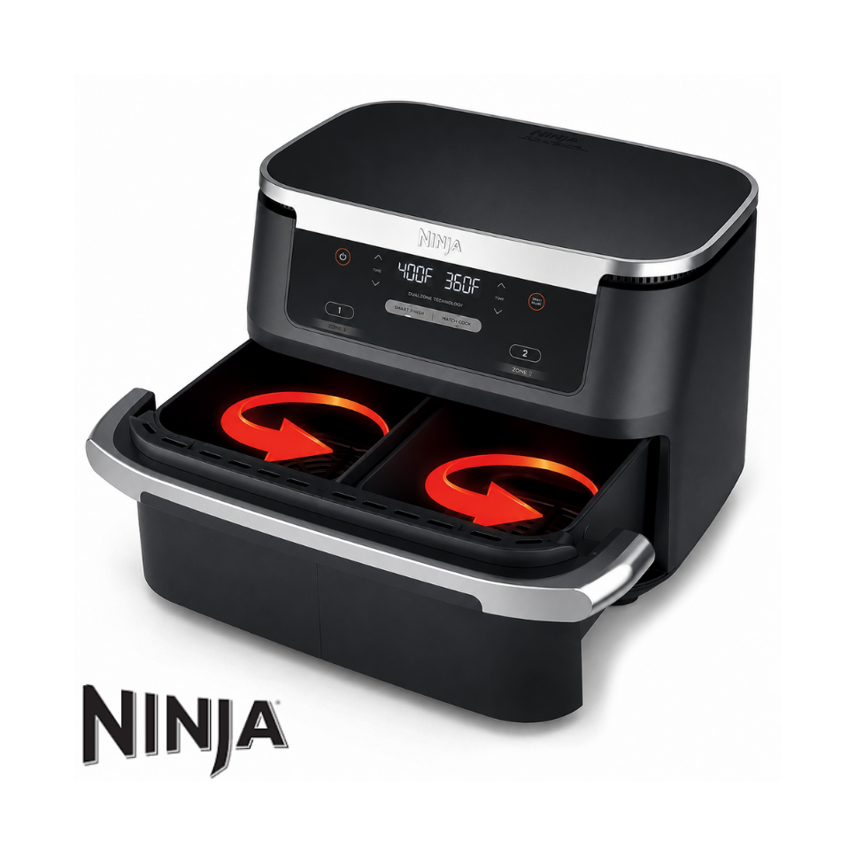 Freidora de Aire Ninja Digital de 2 Canastas - MegaZone 10 Litros AD600CO