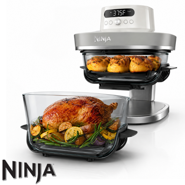 Freidora de Aire Ninja Crispi PRO 1500 Watts + 2 Recipientes AS101CY