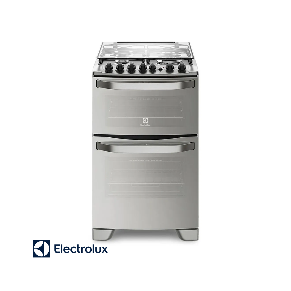 Cocina a Gas Electrolux 4 Quemadores Doble Horno Con Grill 56DXQ