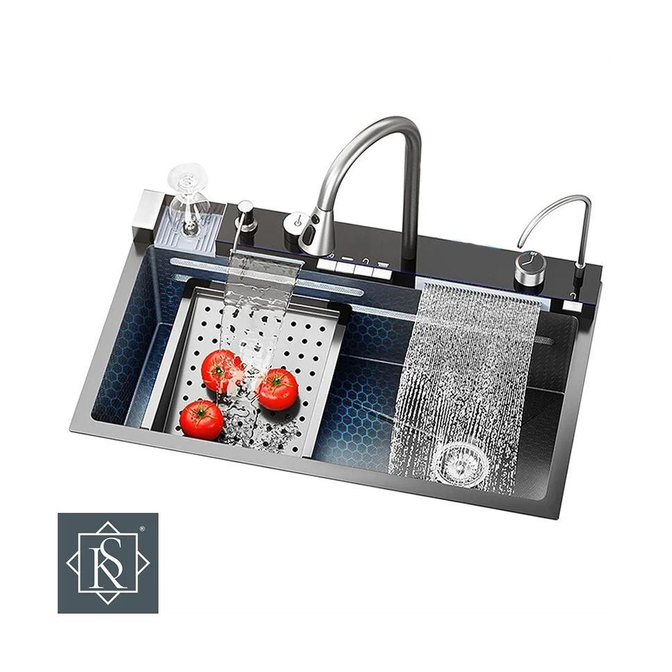 Fregadero Rock Stone de 1 Pozo Con Accesorios LUXE COMPLETO 6 AC