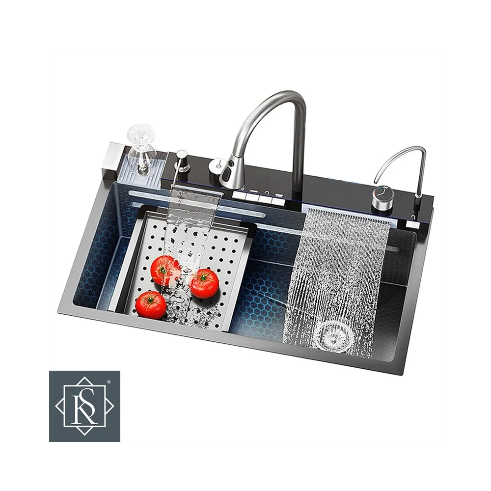 Fregadero Rock Stone de 1 Pozo Con Accesorios LUXE COMPLETO 6 AC
