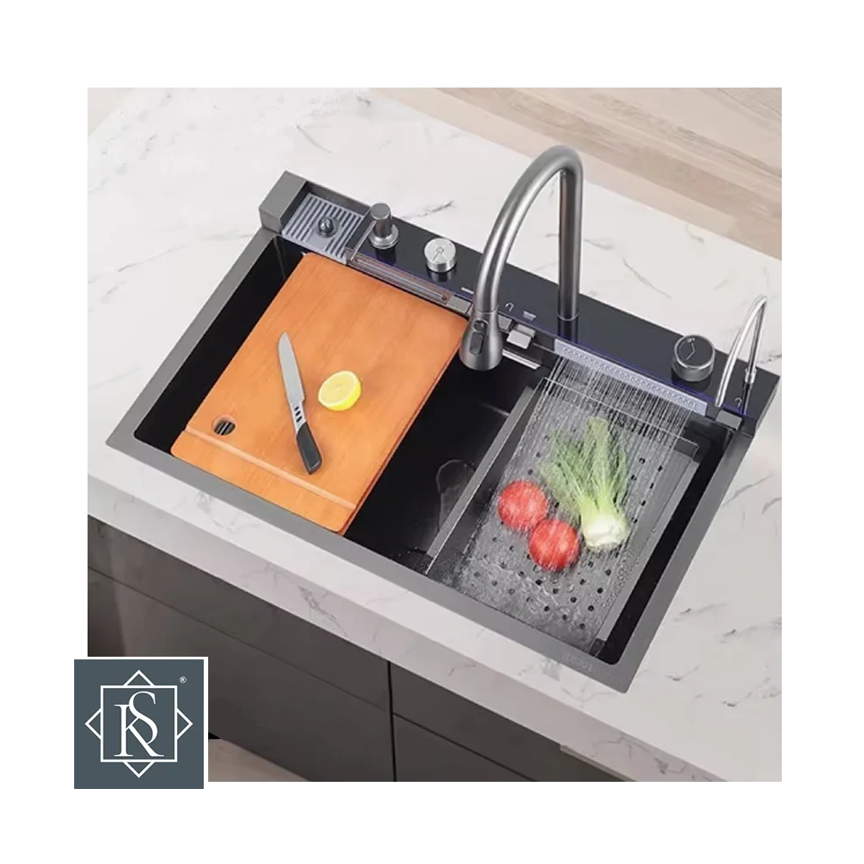 Fregadero Rock Stone de 1 Pozo Con Accesorios LUXE COMPLETO 6 AC