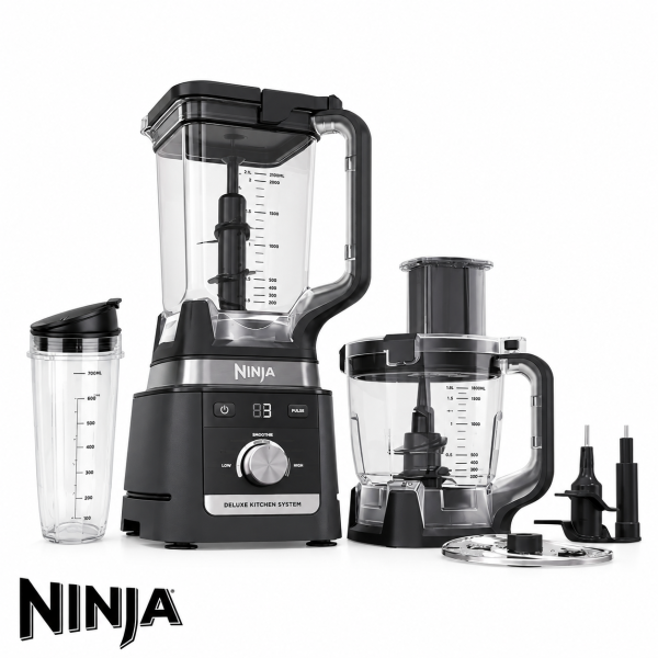 Licuadora Ninja Deluxe Multifunción con Procesador de Alimentos 1600 Peak Watts CO905KS