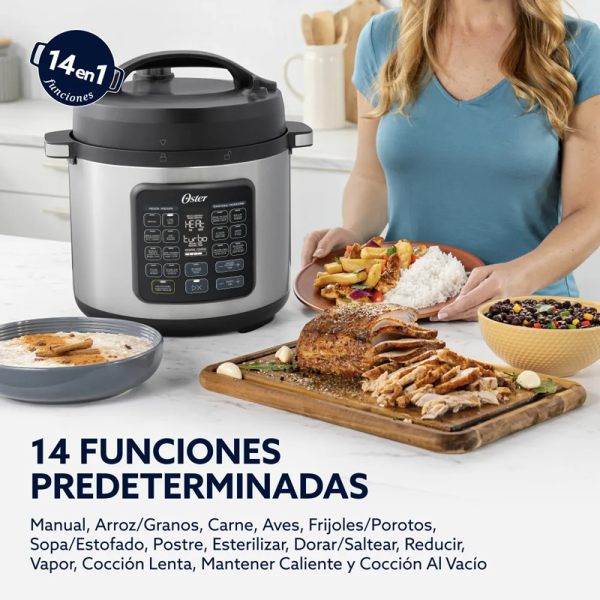 Olla de Presión Oster Multifuncion 5.7 Litros Con Panel Digital CKSTPCECT57