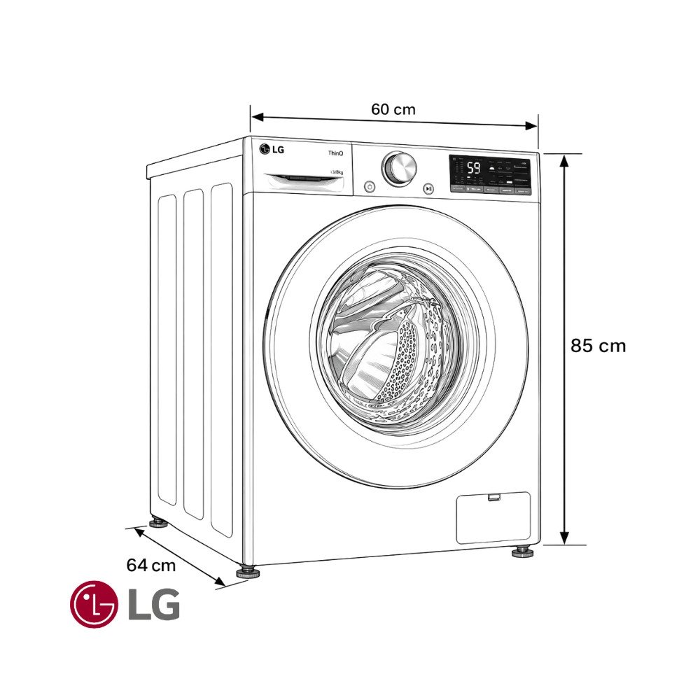 Lavadora Secadora LG 13 kgs Eléctrica 110v Inverter Gris WD13MVC4S6