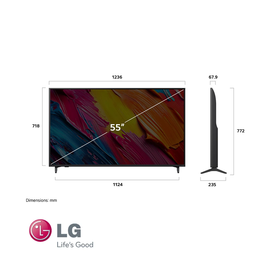 Televisor LG QNED 55″ Pulgadas – ThinQ™ AI – Ultra HD 4K 55QNED70