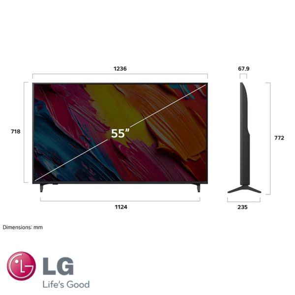 Televisor LG QNED 55″ Pulgadas – ThinQ™ AI – Ultra HD 4K 55QNED70
