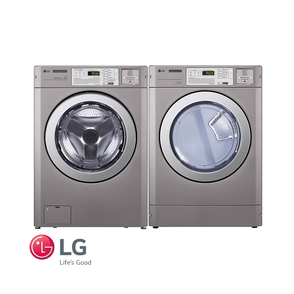 Lavadora + Secadora Eléctrica LG Giant COMERCIAL 10 Kgs – 22 Lbs