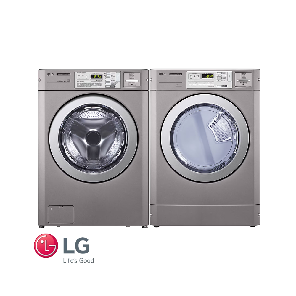 Lavadora + Secadora Eléctrica LG Giant COMERCIAL 10 Kgs – 22 Lbs