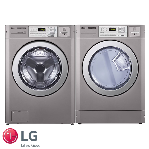 Lavadora + Secadora de Gas LG Titan COMERCIAL 15 Kgs – 34 Lbs (Apilable)