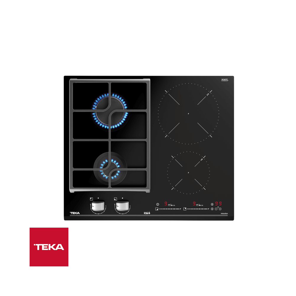 Encimera Empotrable Mixta TEKA 60cm de 2 Zonas de Gas + 2 Zonas de Inducción JZC 64322