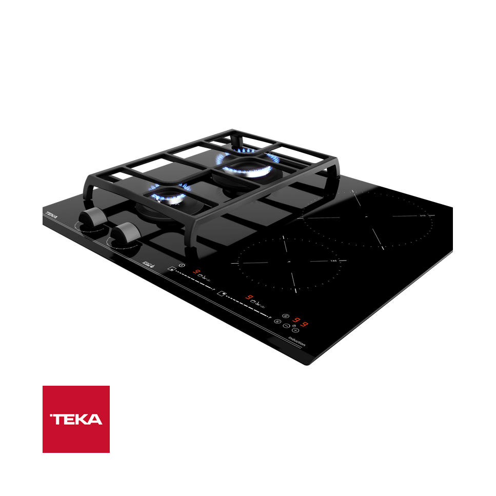 Encimera Empotrable Mixta TEKA 60cm de 2 Zonas de Gas + 2 Zonas de Inducción JZC 64322