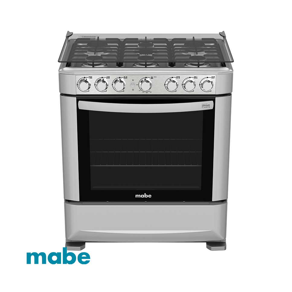 Cocina a Gas Mabe 6 Quemadores Acero Inox EEM7620FX0