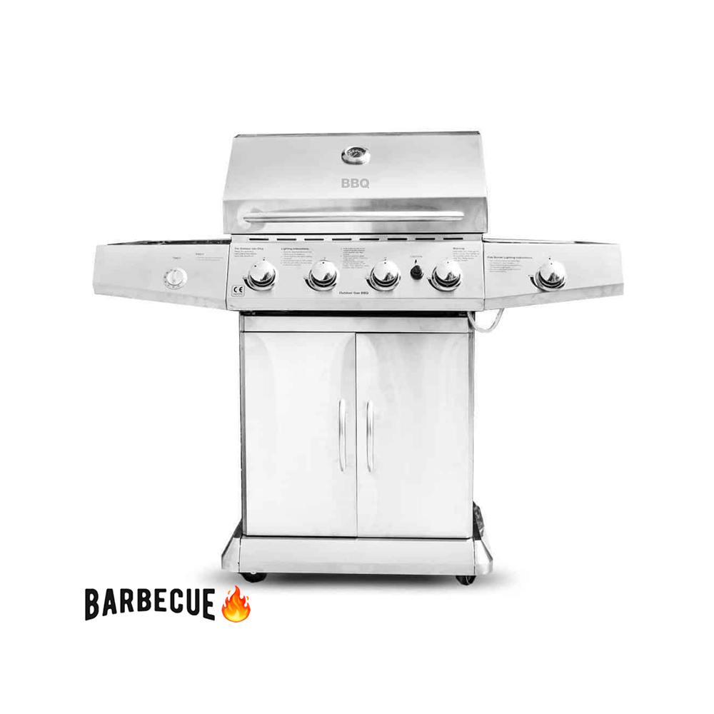 Parrilla De Gas BBQ 4 Quemadores + 1 Auxiliar %%page%% %%sep%% %%sitename%%