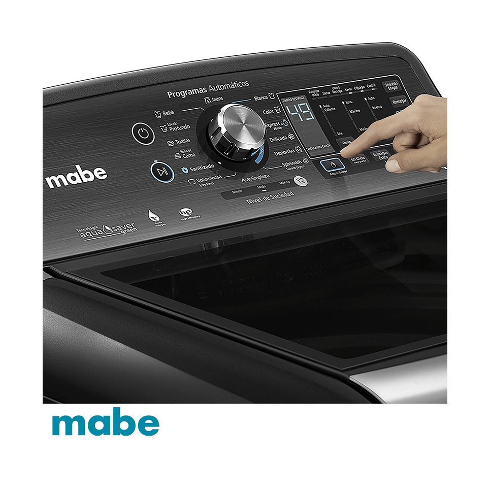 Lavadora Mabe 24 Kgs – 53 Lbs Digital Sin Agitador LMH74201WDAB0