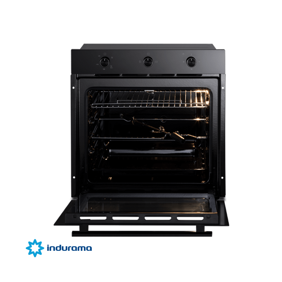 Horno Empotrable de Gas Indurama 60cm Vidrio Negro HEI-75GN
