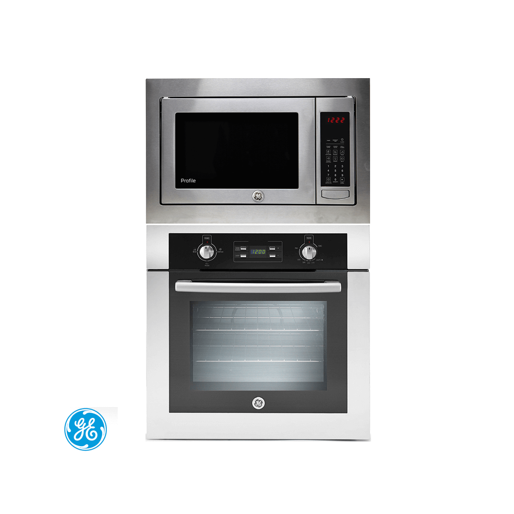 Combo General Electric Horno Eléctrico Empotrable 220v + Microondas Eléctrico Empotrable 110v