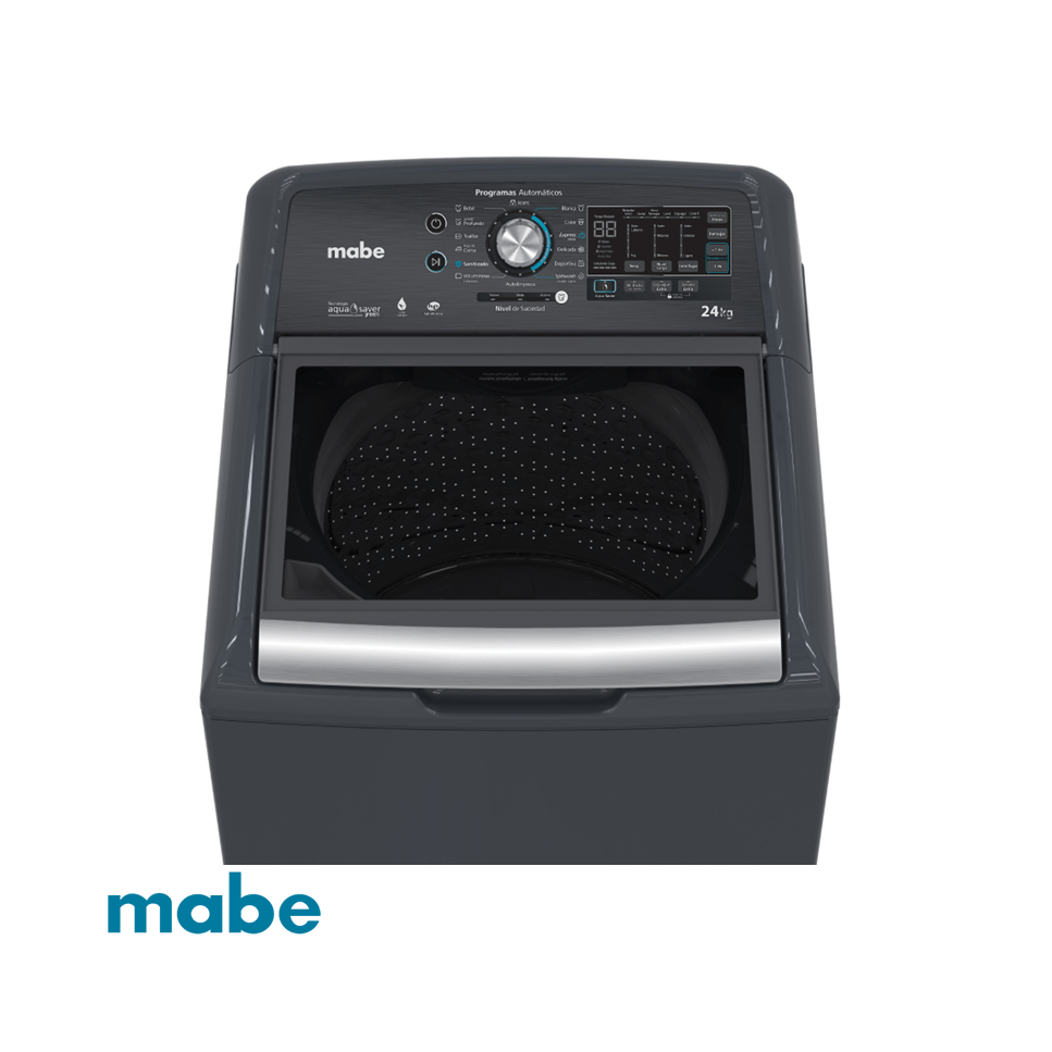 Combo Lavadora Inverter + Secadora Eléctrica Mabe 24 kgs – 53 lbs Color Negro