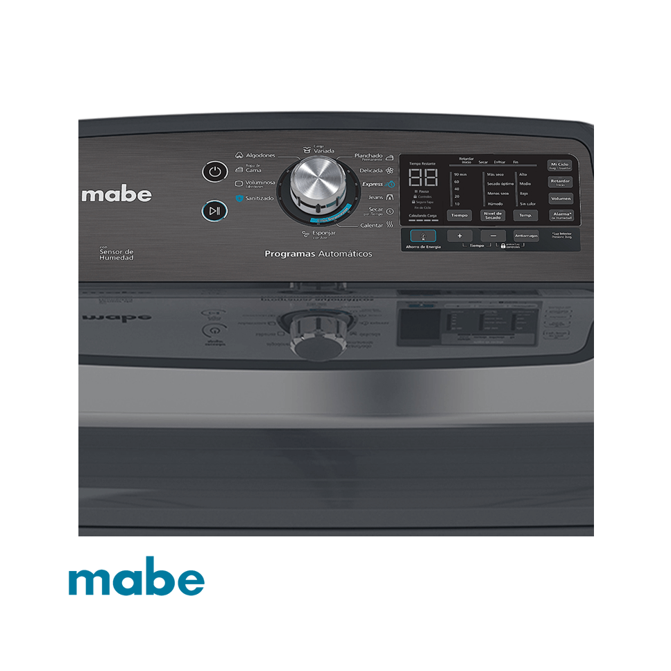Combo Lavadora Inverter + Secadora Eléctrica Mabe 24 kgs – 53 lbs Color Negro