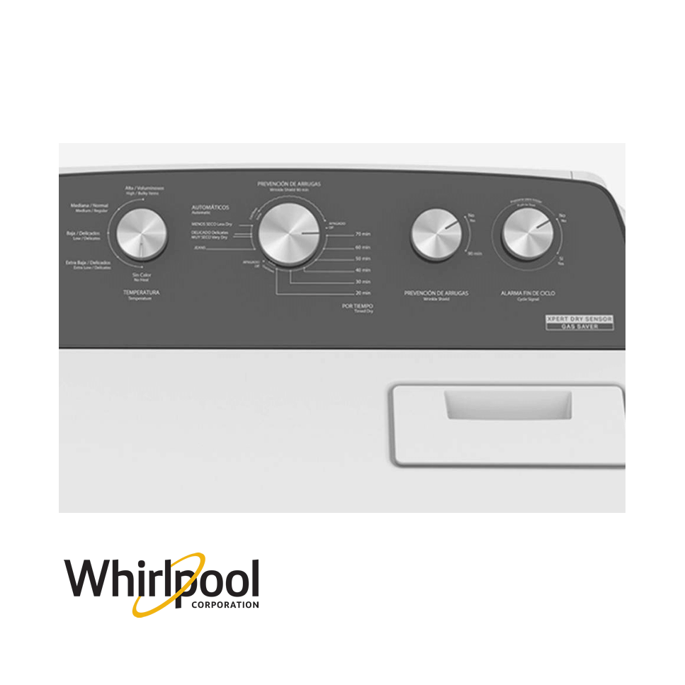 Secadora de Gas Whirlpool 23 Kgs – 50 Lbs Conexión 110v 7MWGD2140JB