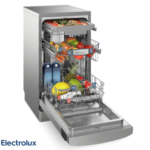 Lavavajillas Electrolux con Higienizador Libre Instalación 10 Servicios Acero Inox EHFE10T7MSBUS