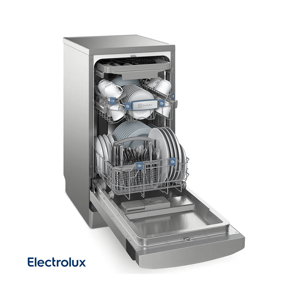 Lavavajillas Electrolux con Higienizador Libre Instalación 10 Servicios Acero Inox EHFE10T7MSBUS