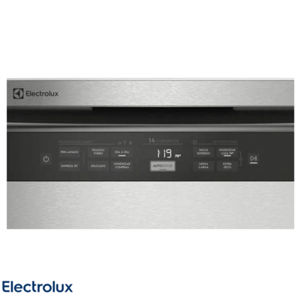 Lavavajillas Electrolux con Higienizador Libre Instalación 14 Servicios Acero Inox EHFE14T7MSBUS