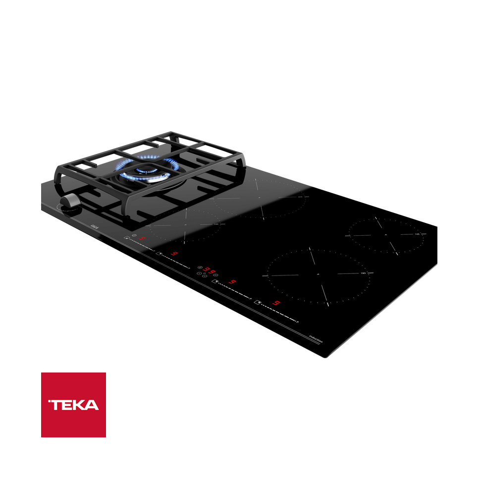 Encimera Empotrable Mixta TEKA de 90cm 4 Zonas de Inducción + 1 de Gas JZC 95314 ABB