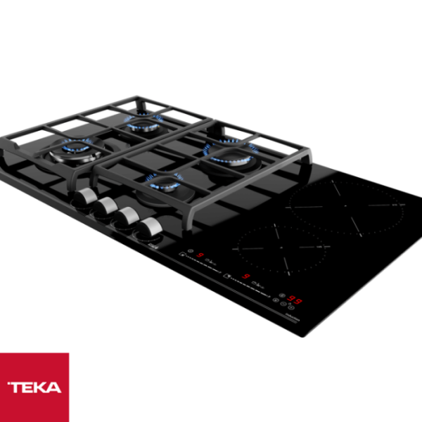 Encimera Empotrable Mixta TEKA de 90cm 4 Zonas de Gas + 2 de Inducción JZC 96342 ABB