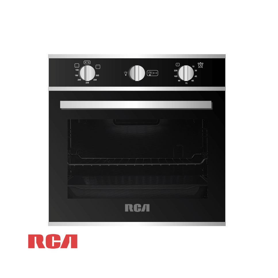 Horno Empotrable de Gas RCA 60cm Vidrio Negro  GB67EC