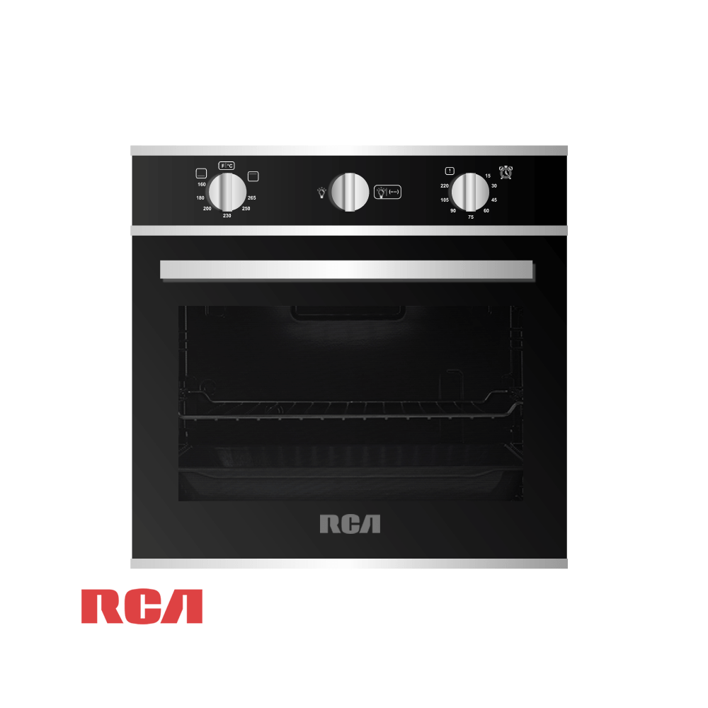 Horno Empotrable de Gas RCA 60cm Vidrio Negro  GB67EC