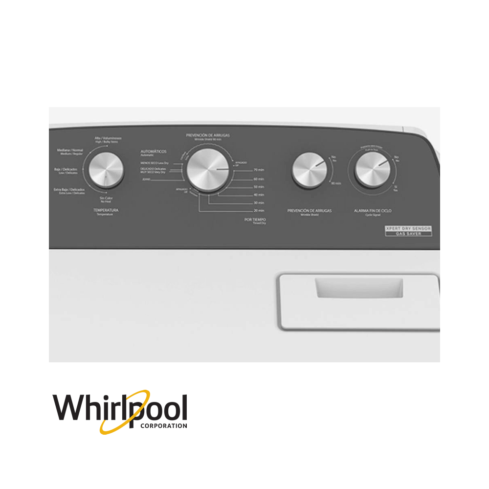 Secadora de Gas Whirlpool 21 Kgs – 46 Lbs Conexión 110v 7MWGD2040JM