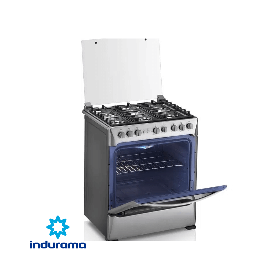 Cocina a Gas Indurama 6 Quemadores Acero Inoxidable Con Grill GALICIA ZAFIRO