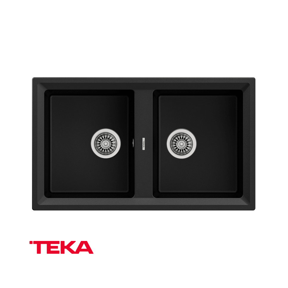 Fregadero TEKA Bajo Mesón De 2 Pozos STONE 90 B-TG 2B