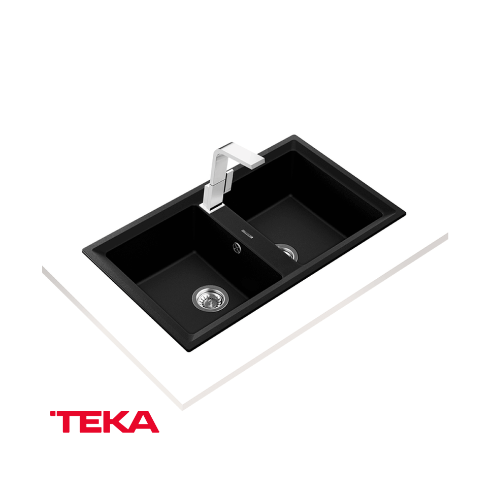 Fregadero TEKA Bajo Mesón De 2 Pozos STONE 90 B-TG 2B