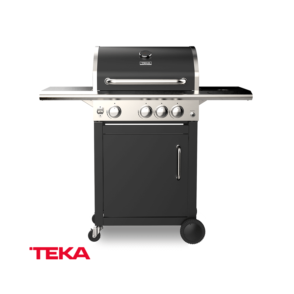 Parrilla Asadora de Gas Teka 3 Quemadores + 1 Auxiliar BBQ 3100 G