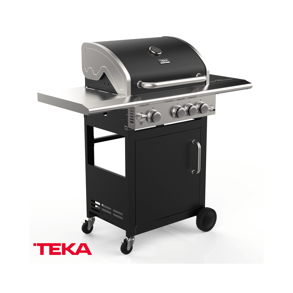 Parrilla Asadora de Gas Teka 3 Quemadores + 1 Auxiliar BBQ 3100 G