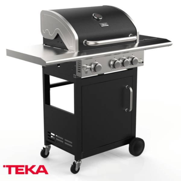 Parrilla Asadora de Gas Teka 3 Quemadores + 1 Auxiliar BBQ 3100 G