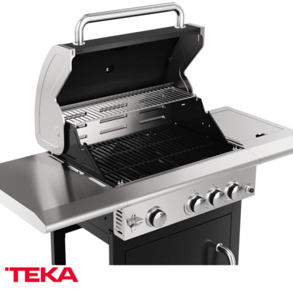 Parrilla Asadora de Gas Teka 3 Quemadores + 1 Auxiliar BBQ 3100 G