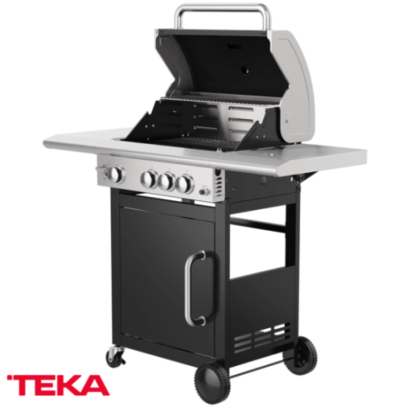 Parrilla Asadora de Gas Teka 3 Quemadores + 1 Auxiliar BBQ 3100 G