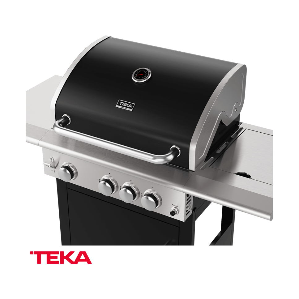 Parrilla Asadora de Gas Teka 3 Quemadores + 1 Auxiliar BBQ 3100 G