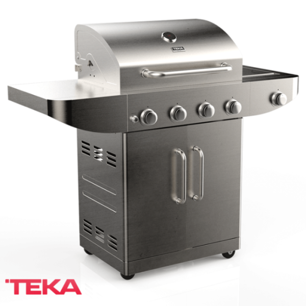 Parrilla Asadora de Gas Teka 4 Quemadores + 1 Auxiliar BBQ 4100 G