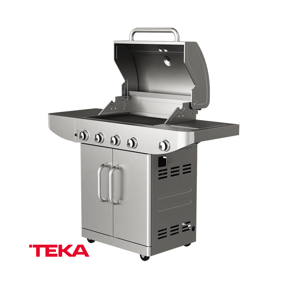 Parrilla Asadora de Gas Teka 4 Quemadores + 1 Auxiliar BBQ 4100 G