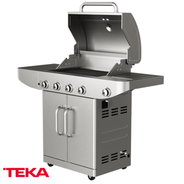 Parrilla Asadora de Gas Teka 4 Quemadores + 1 Auxiliar BBQ 4100 G