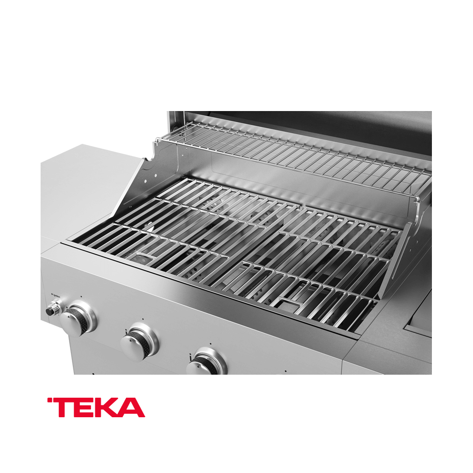 Parrilla Asadora de Gas Teka 4 Quemadores + 1 Auxiliar BBQ 4100 G